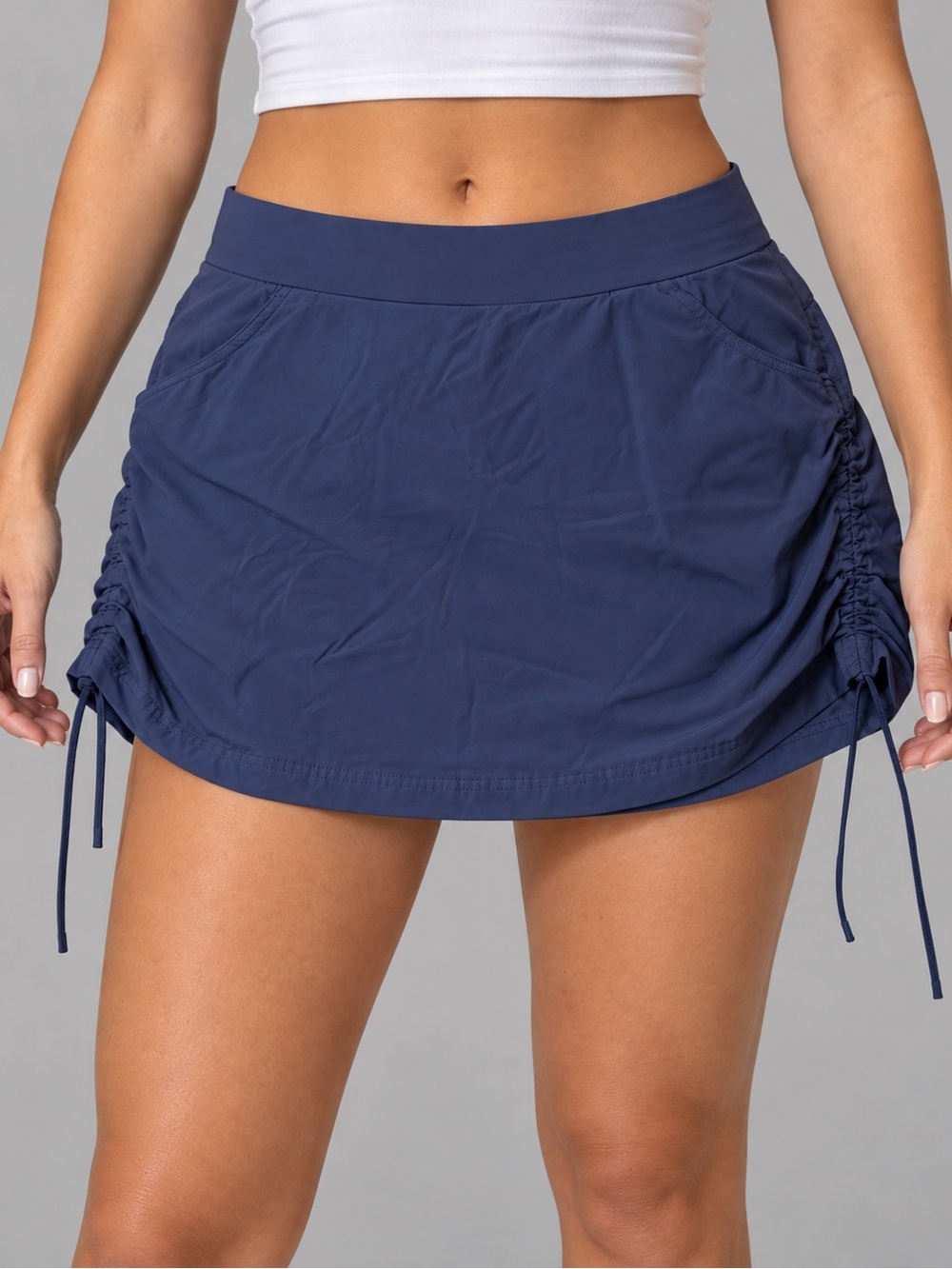 Columbia Women’s Medium Navy Blue Athletic Skort Ruched Side Drawstring